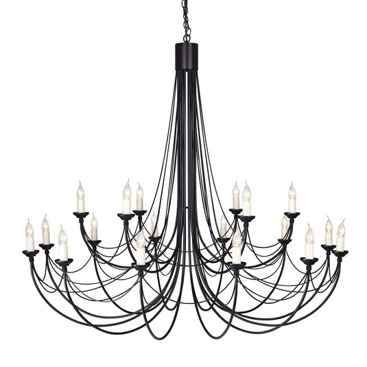 Elstead Lighting CB18-BLACK Carisbrooke 18 Light Chandelier