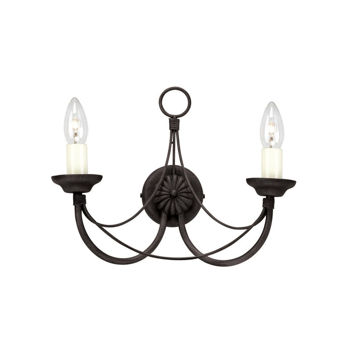 Elstead Lighting CB2-BLACK Carisbrooke 2 Light Wall Light