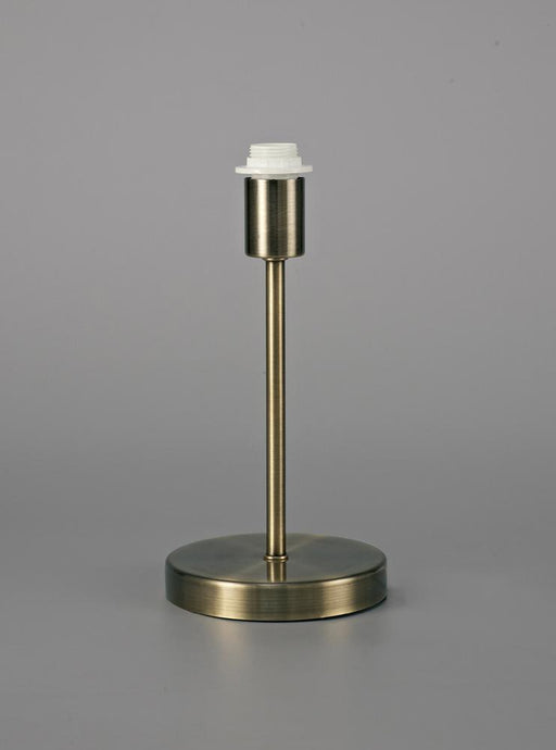 Deco D0364 Cedar Round Base Small Table Lamp Without Shade, Inline Switch, 1 Light E14 Antique Brass