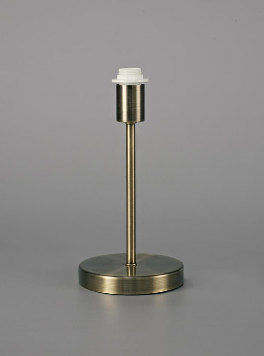Deco D0364 Cedar Round Base Small Table Lamp Without Shade, Inline Switch, 1 Light E14 Antique Brass