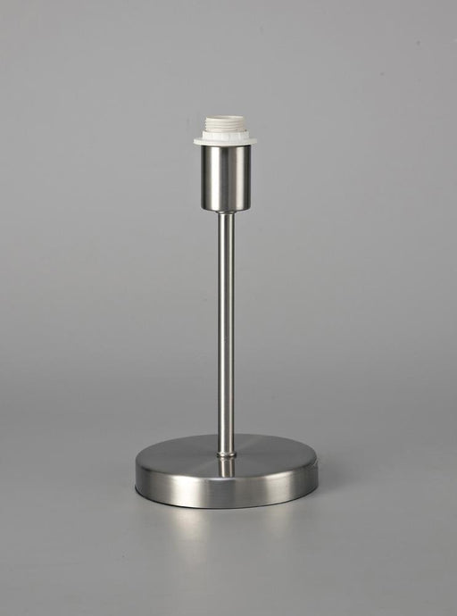 Deco D0365 Cedar Round Base Small Table Lamp Without Shade, Inline Switch, 1 Light E14 Satin Nickel