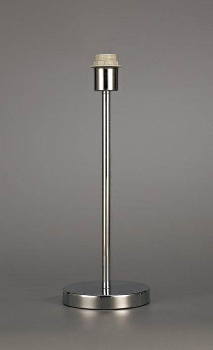 Deco D0366 Cedar Round Base Medium Table Lamp Without Shade, Inline Switch, 1 Light E27 Polished Chrome