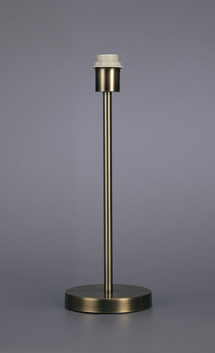Deco D0367 Cedar Round Base Medium Table Lamp Without Shade, Inline Switch, 1 Light E27 Antique Brass