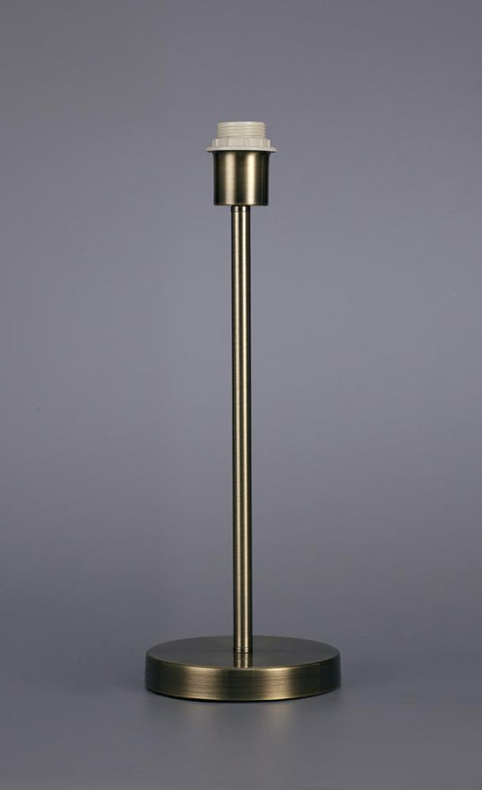 Deco D0367 Cedar Round Base Medium Table Lamp Without Shade, Inline Switch, 1 Light E27 Antique Brass