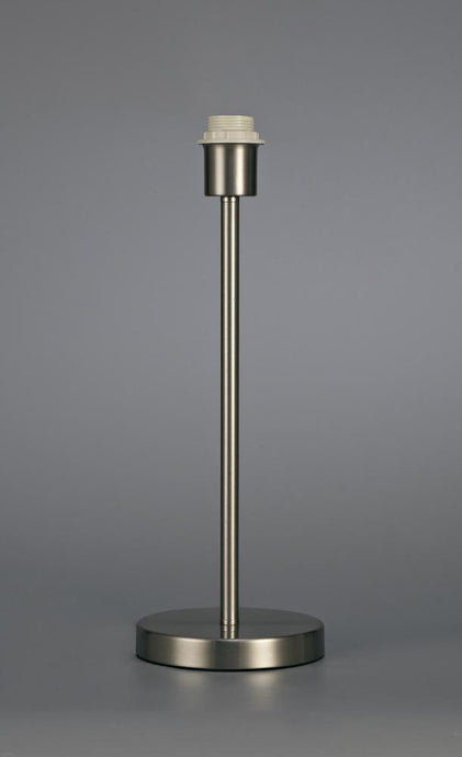 Deco D0368 Cedar Round Base Medium Table Lamp Without Shade, Inline Switch, 1 Light E27 Satin Nickel