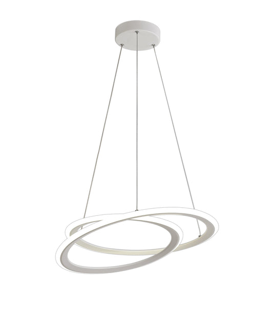 C-Lighting Ceres Pendant, 1 x 40W LED, 4000K, 2996lm, 3 Step Dimming, Matt White, 3yrs Warranty - 29191