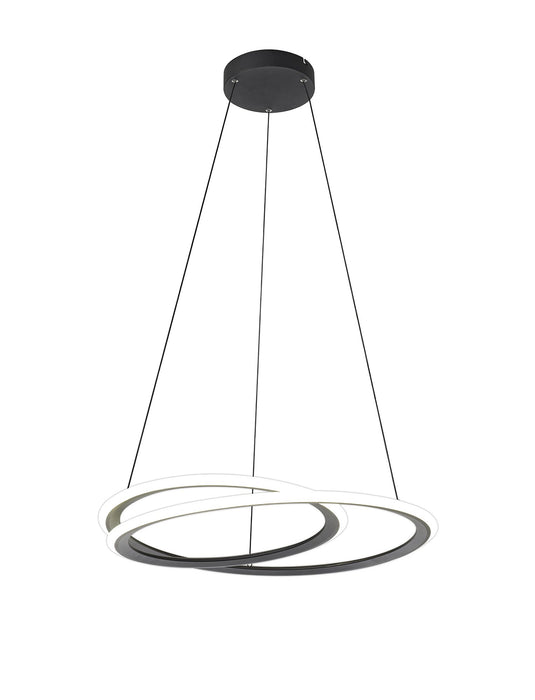 C-Lighting Ceres Pendant, 1 x 40W LED, 4000K, 2996lm, 3 Step Dimming, Black, 3yrs Warranty - 33330