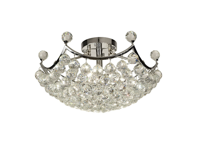 Diyas IL30033 Cesto Ceiling 6 Light Polished Chrome/Crystal - 37895