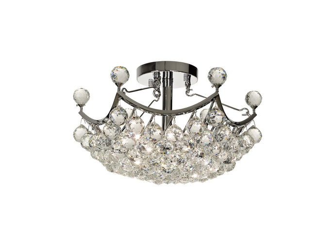 Diyas IL30035 Cesto Ceiling 4 Light Polished Chrome/Crystal - 37896