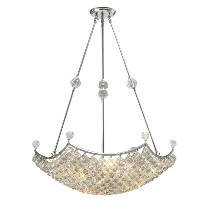 Diyas IL30058 Cesto Pendant Grand 12 Light G9 Polished Chrome/Crystal Item Weight: 27.2kg - 37925