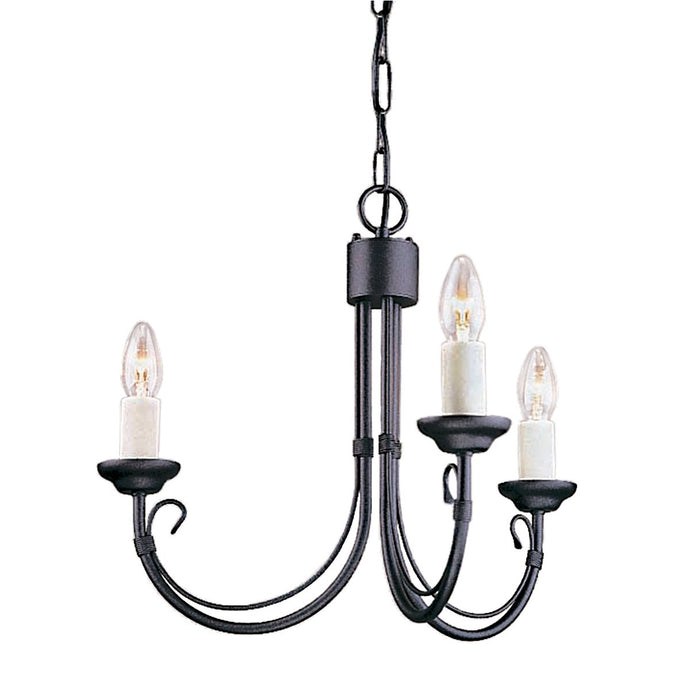 Elstead Lighting CH3-BLACK Chartwell 3 Light Chandelier