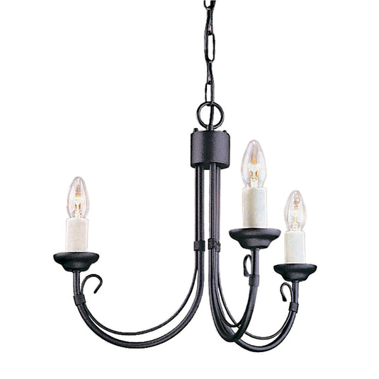Elstead Lighting CH3-BLACK Chartwell 3 Light Chandelier