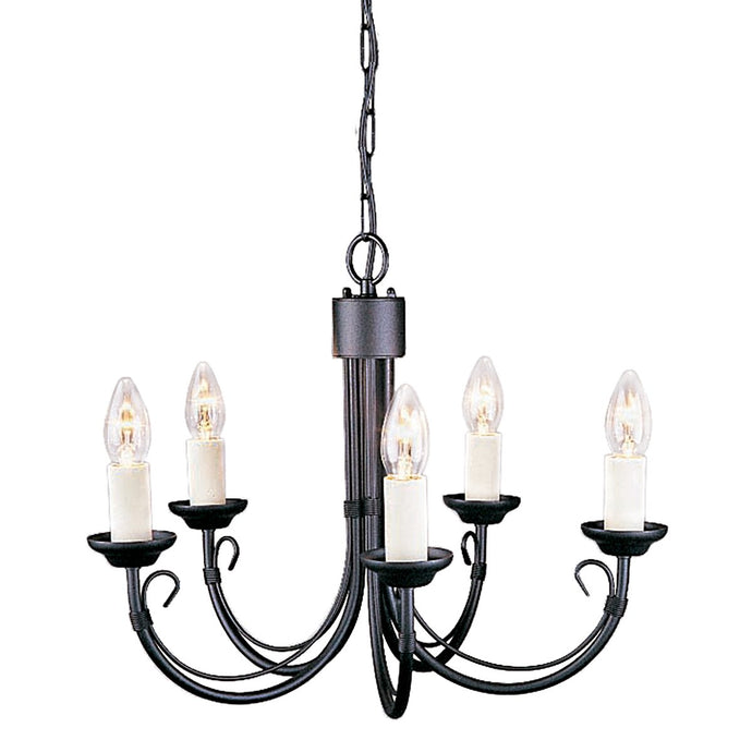 Elstead Lighting CH5-BLACK Chartwell 5 Light Chandelier