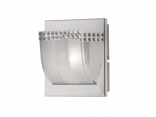 Diyas IL31290 Charis Wall Lamp Switched 1 Light Polished Chrome/Glass/Crystal - 38328