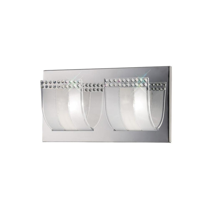 Diyas IL31291 Charis Wall Lamp Switched 2 Light Polished Chrome/Glass/Crystal - 38329