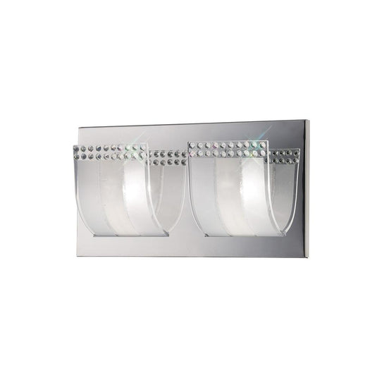 Diyas IL31291 Charis Wall Lamp Switched 2 Light Polished Chrome/Glass/Crystal - 38329