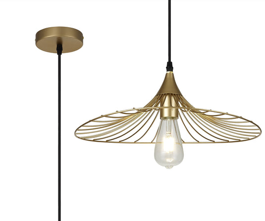 C-Lighting Chart Shallow Pendant, 1 x E27, Painted Gold - 33272