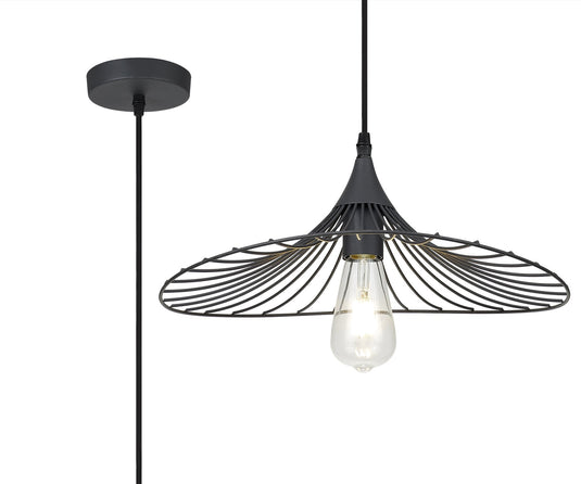 C-Lighting Chart Shallow Pendant, 1 x E27, Graphite - 33273