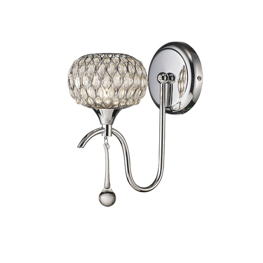 Diyas IL31500 Chelsie Wall Lamp 1 Light Polished/Clear Glass - 24003