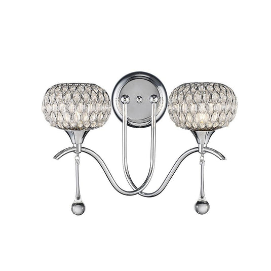 Diyas IL31501 Chelsie Wall Lamp 2 Light Polished/Clear Glass - 24004