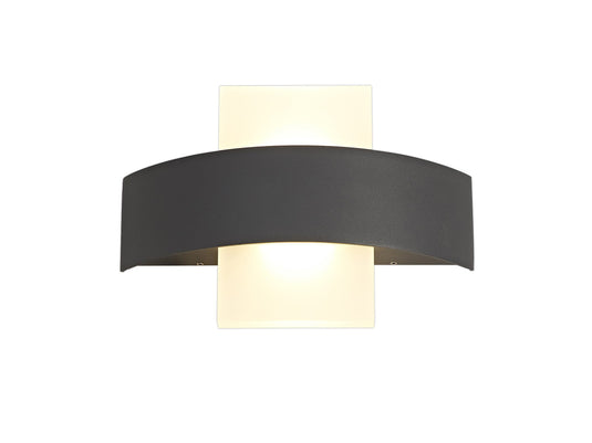 C-Lighting Cheriton Up & Downward Lighting Wall Lamp, 2 x 5W LED, 3000K, 850lm, IP54, Anthracite, 3yrs Warranty - 28796