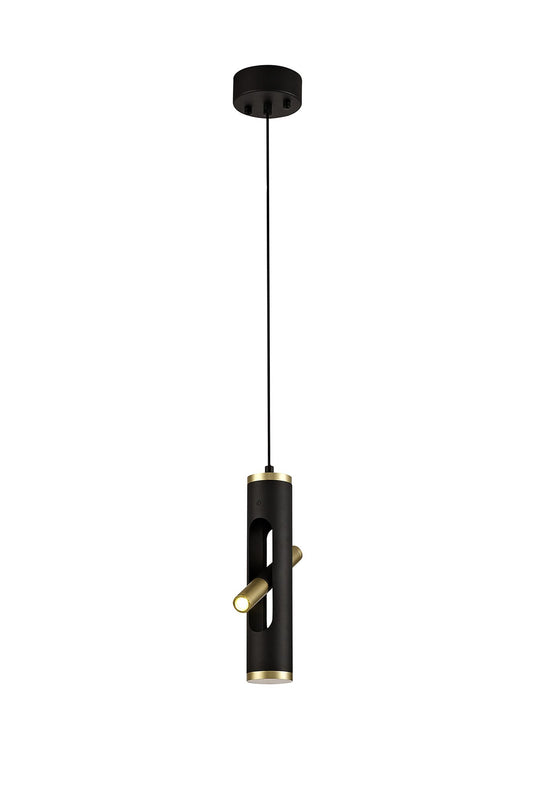 C-Lighting Chilham Pendant, 2 x 2W LED, 3000K, 560lm, Sand Black/Gold, 3yrs Warranty - 29100