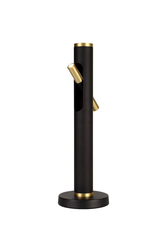 C-Lighting Chilham Table Lamp, 2 x 2W LED, 3000K, 560lm, Sand Black/Gold, 3yrs Warranty - 29104