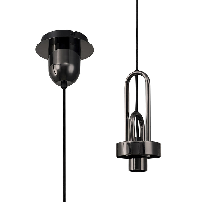 C-Lighting Chisel Suspension Kit, 1 x E27, Black Chrome/Matt Black - 29221