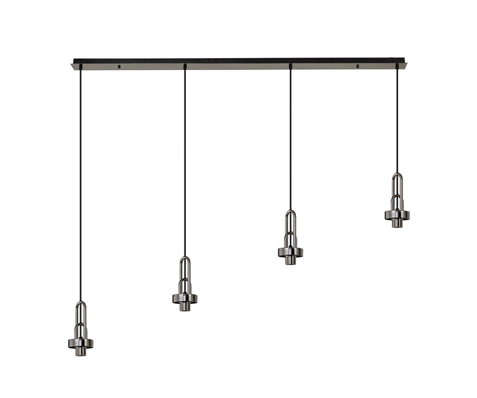 C-Lighting Chisel Linear Suspension Kit, 4 x E27, Black Chrome/Matt Black - 33255