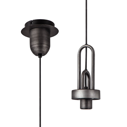 C-Lighting Chisel Suspension Kit, 1 x E27, Aged Pewter/Matt Black - 33320