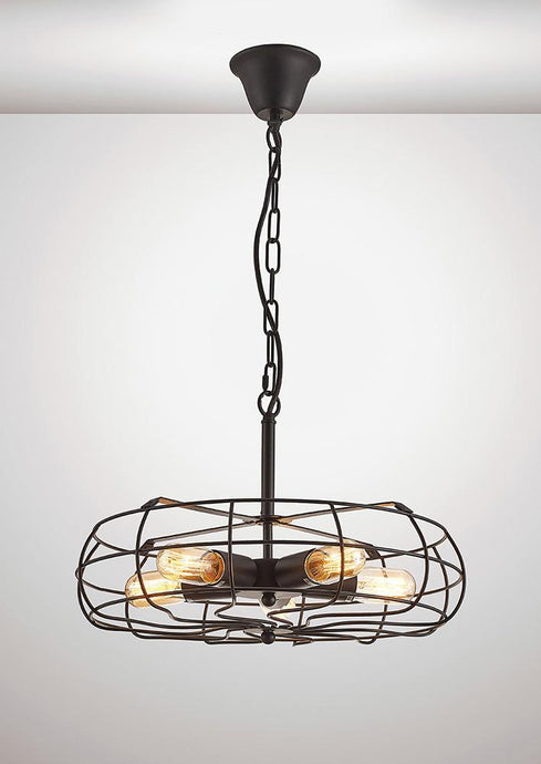 Deco D0135 Claudia Pendant 5 Light E27 Black