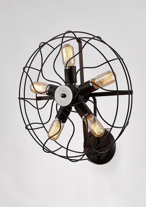 Deco D0137 Claudia Wall Lamp 5 Light E27 Black