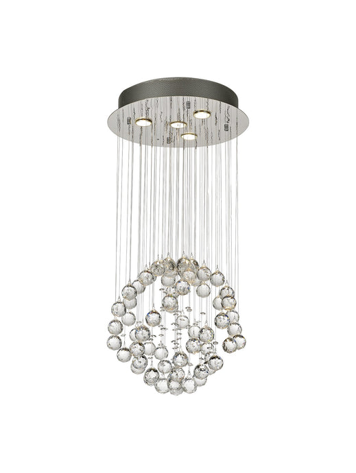 Diyas IL30780 Colorado Pendant Small Sphere 4 Light Polished Chrome/Crystal - 38138