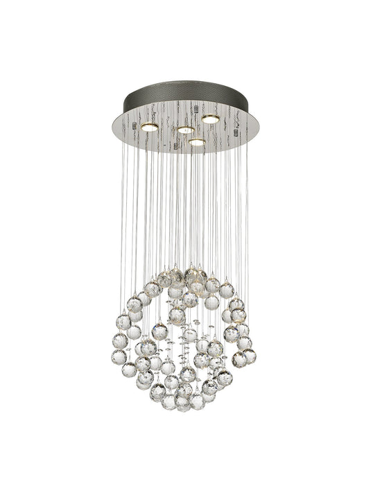 Diyas IL30780 Colorado Pendant Small Sphere 4 Light Polished Chrome/Crystal - 38138