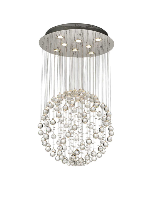 Diyas IL30781 Colorado Pendant Medium Sphere 8 Light Polished Chrome/Crystal - 38139