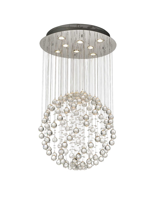 Diyas IL30781 Colorado Pendant Medium Sphere 8 Light Polished Chrome/Crystal - 38139
