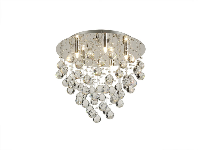 Diyas IL30787 Colorado Ceiling Round 5 Light Polished Chrome/Crystal - 38144