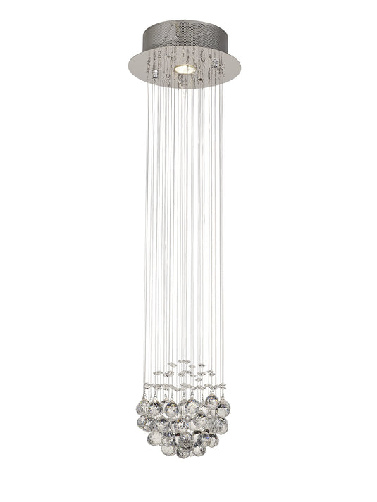 Diyas IL31371 Colorado Pendant Cluster 1 Light Polished Chrome/Crystal - 38346