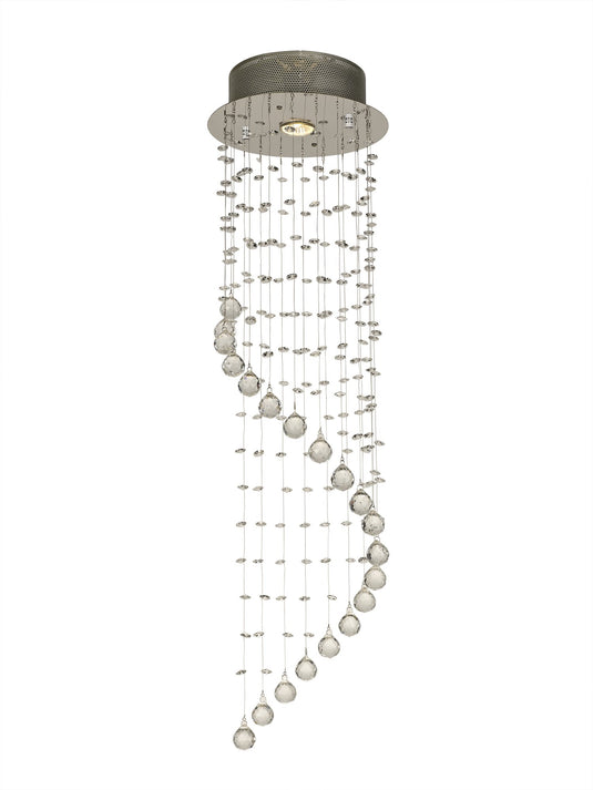 Diyas IL31372 Colorado Pendant Single-Spiral 1 Light Polished Chrome/Crystal - 38347
