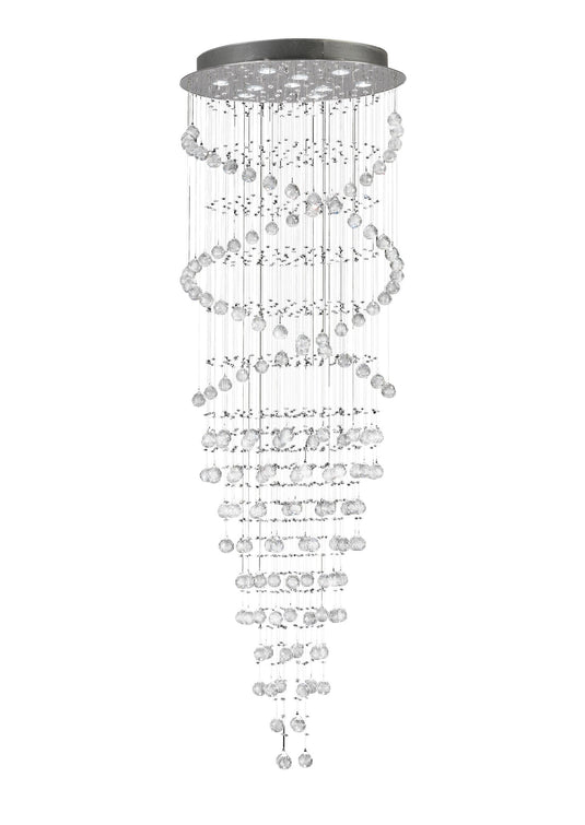 Diyas IL31375 Colorado Pendant Corkscrew 10 Light GU10 Polished Chrome/Crystal Item Weight: 21.9kg - 38350