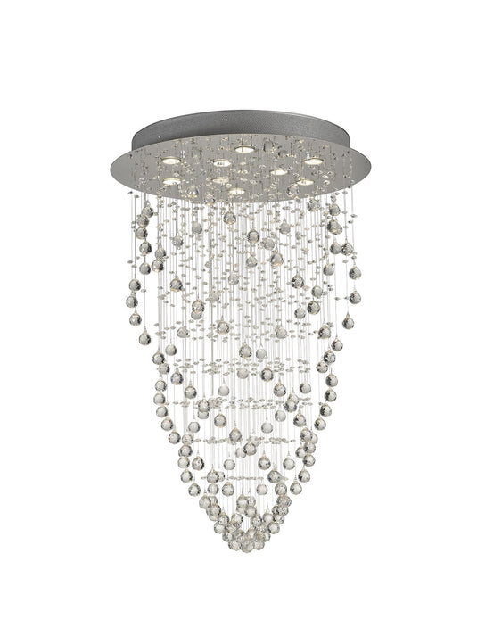 Diyas IL31378 Colorado Pendant Cone 9 Light Polished Chrome/Crystal - 38354