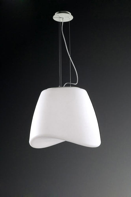 Mantra M1505 Cool Pendant 3 Light E27 Round Outdoor IP44, Matt White/Opal White