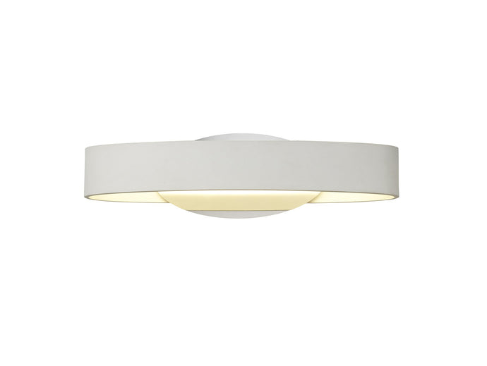 C-Lighting Coombe Wall Lamp, 1 x 6W LED, 3000K, 480lm, White/Polished Chrome, 3yrs Warranty - 28644