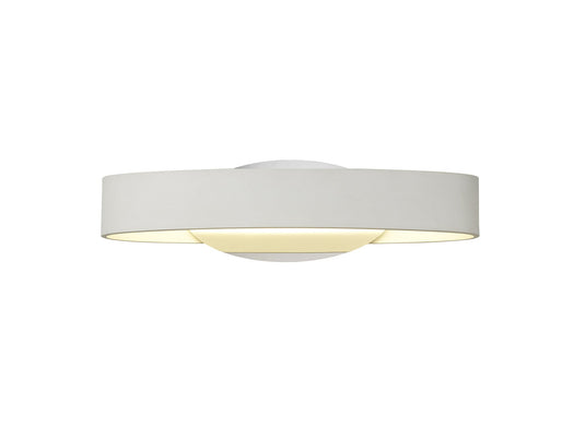 C-Lighting Coombe Wall Lamp, 1 x 6W LED, 3000K, 480lm, White/Polished Chrome, 3yrs Warranty - 28644