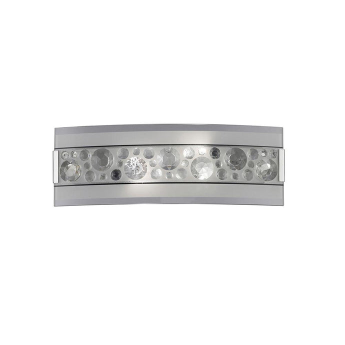 Diyas IL31251 Cosmic Wall Lamp Switched 2 Light Polished Chrome/Glass/Crystal - 38317