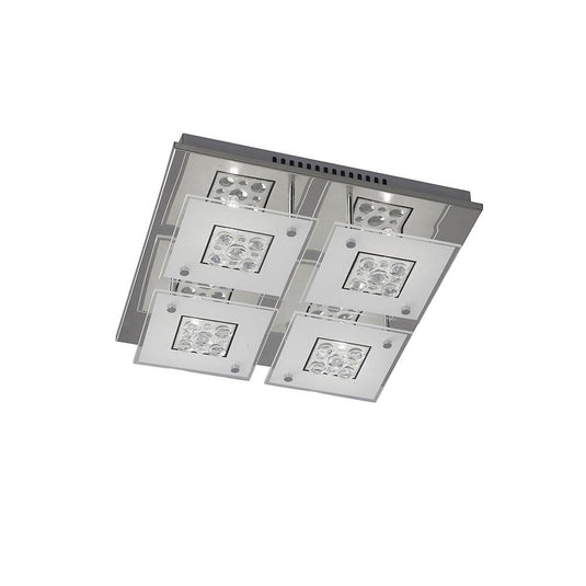 Diyas IL31252 Cosmic Ceiling Square 4 Light Polished Chrome/Glass/Crystal - 38318