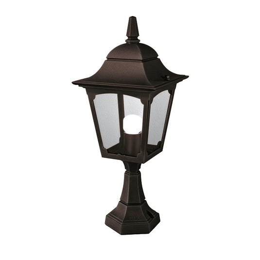 Elstead Lighting CP4-BLACK Chapel 1 Light Pedestal Lantern