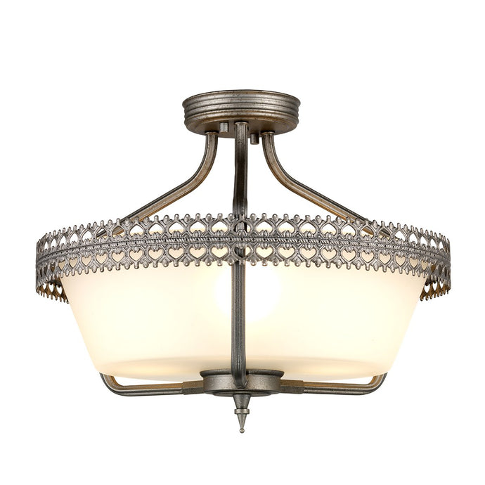 Elstead Lighting CROWN-SF Crown 3 Light Semi-Flush/Pendant