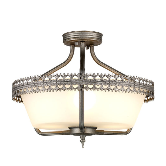 Elstead Lighting CROWN-SF Crown 3 Light Semi-Flush/Pendant