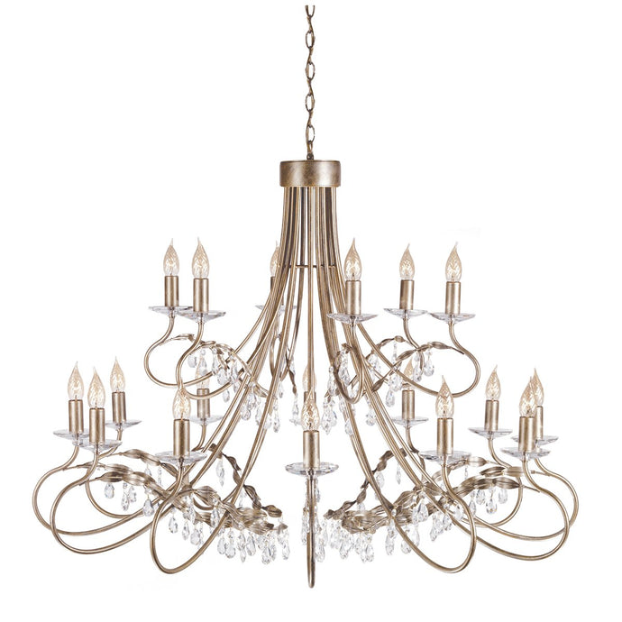 Elstead Lighting CRT18-SIL-GOLD Christina 18 Light Chandelier